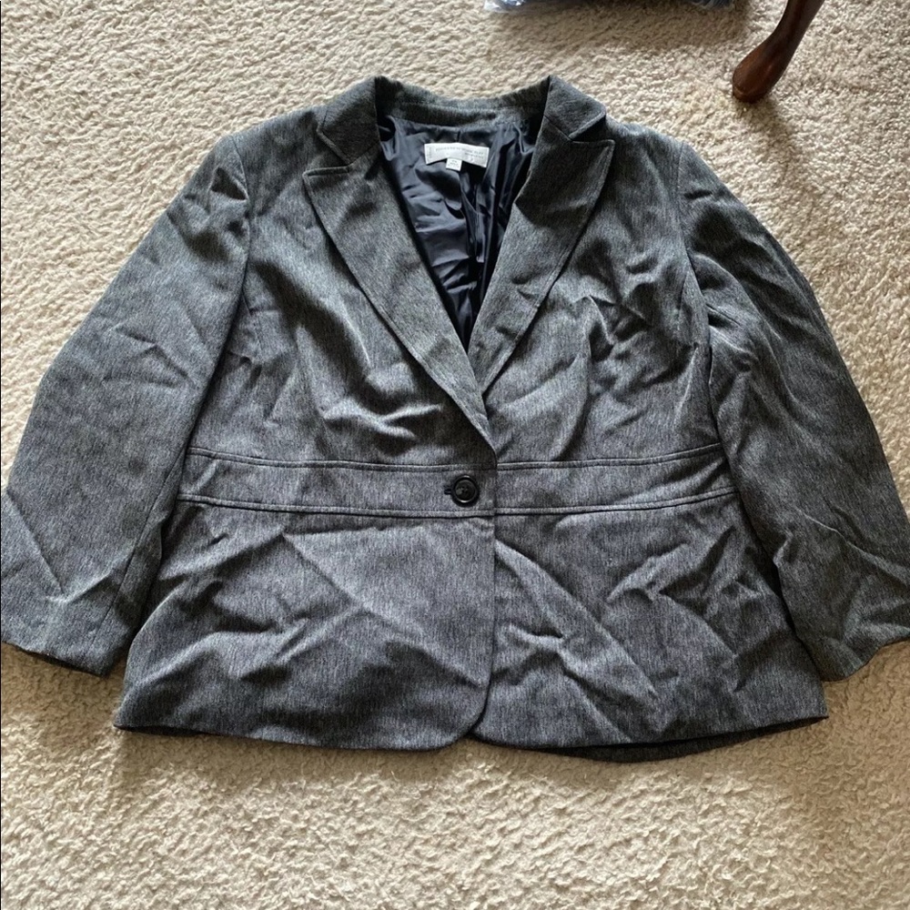 Jones New York Suit 16W Blazer Gray